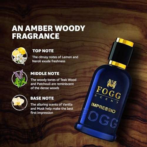 FOGG Men Spray Scent Impressio Perfume , Long-Lasting, Fresh & Powerful Fragrance Spray, Eau De Parfum, 100Ml 3