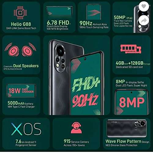 Infinix Hot 11S (polar black 4GB RAM 64GB Storage) 4