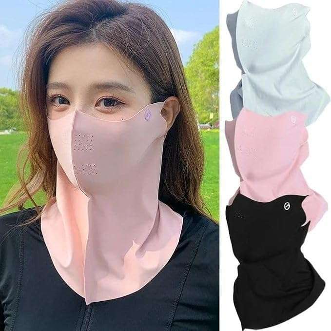 SHRUSHTY WORLD Ice Silk Face Mask Breathable UV Protection Sunscreen 6