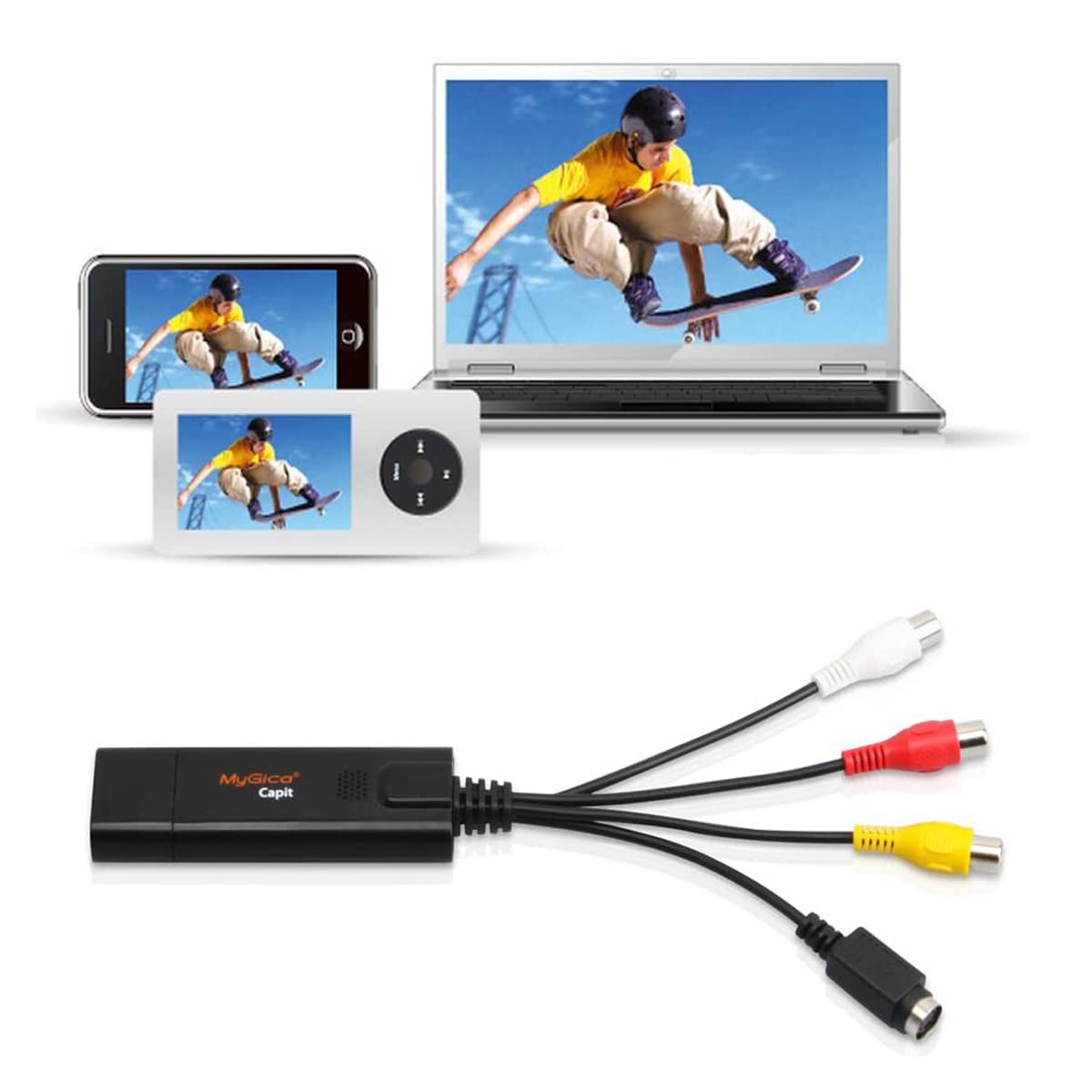 MyGica Capit USB 2.0 Audio/Video Converter, Video Capture Card Digitizes Video, VHS to Digital Converter, from Any Analog Source Including VCR, VHS, DVD 5