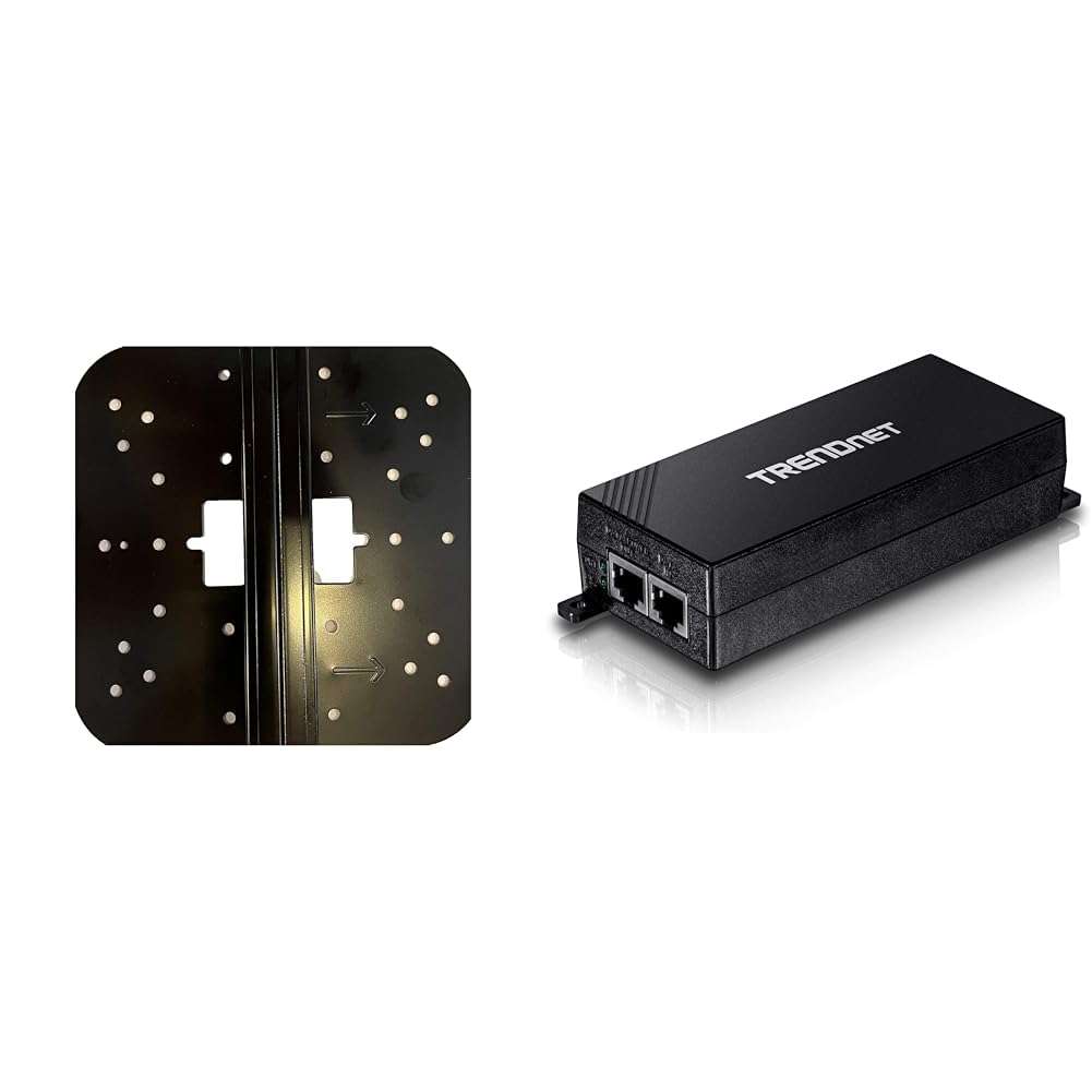 Aruba Mounting Bracket for Wireless Access Point,Black & TRENDnet Gigabit Power Over Ethernet Plus Injector, Converts Non-Poe Gigabit to Poe+ Or PoE Gigabit 1