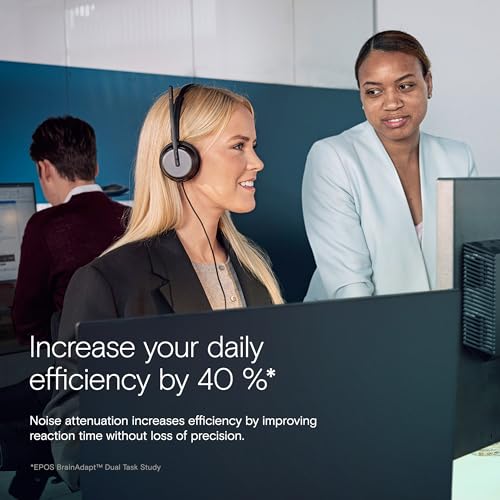 EPOS Impact 860T Double-Sided Wired USB C and USB A Headset with Noise-Canceling Mic, Microsoft Teams Certified, Super Wideband Audio, Comfortable Fit, Ideal for Business & Home Office Professionals 6