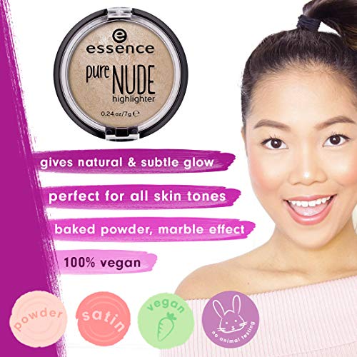 essence | Pure NUDE Highlighter, 10 Be My Highlight | Natural and Subtle Glow | Vegan & Cruelty Free | - Beige 2