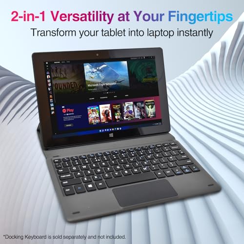 Fusion5 10.1" Windows 11 Tablet PC - FWIN232 Plus Ultra Slim Windows Tablet Computer - Intel 13th Gen, 8GB RAM, Full HD 10 Inch Display, 5G WiFi, USB 3.0, Micro HDMI, Dual Cameras, Bluetooth 5