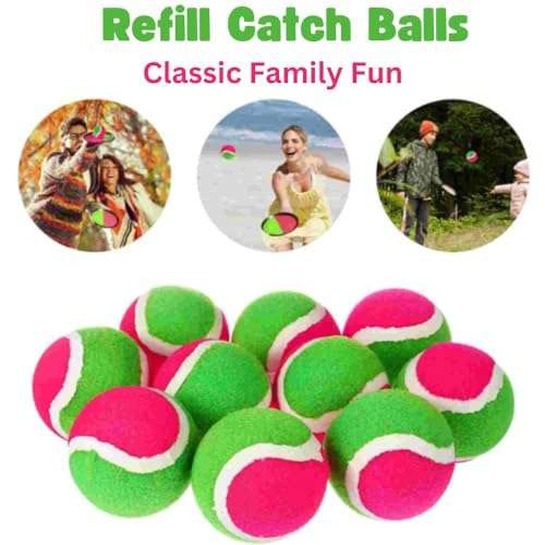 Replacement Sticky Balls for Toss and Catch Sports Game (Hook and Loop) Refill Pack 1 Dozen Bulk (Set of 12) 2