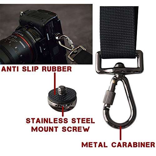 Ocim Camera Strap,Camera Sling Strap with Safety Tether, Adjustable and Comfortable Neck/Shoulder Belt for DSLR/SLR Camera (Compatible With Nikon, Canon, Sony) Universal Belt Women/Men 4