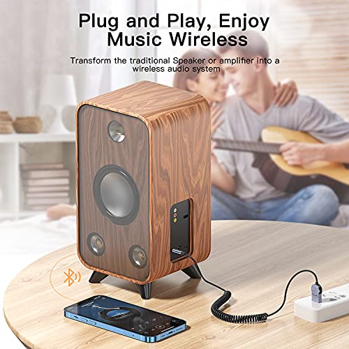 Bluetooth Aux Receiver for Car,3.5mm Aux Car Adapter, Bluetooth 5.0 Audio Music Receiver,Wireless Auxiliary Adapter for Car Stereo/Home Stereo/Wired Headphones/Speaker 5