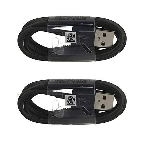 Two (2) OEM Samsung USB-C Data Charging Cables for Galaxy S9/S9 Plus/S8/S8+/Note8 - Black EP-DG950CBE- Bulk Packaging 2