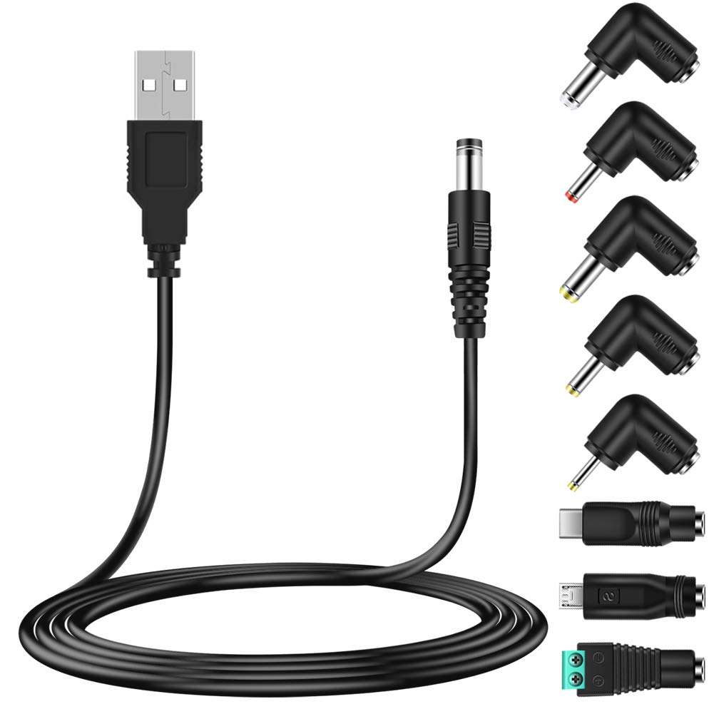 Bouge Universal DC 5V Power Cable, USB Charger Cord with 8 Types Connectors (Include Micro and USB C Android Connector) for Samsung Galaxy LG Moto and Other Android Phones Tablet Power Bank 1