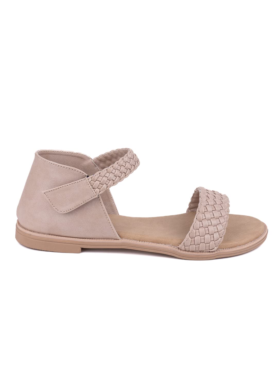 Footons Women's Comfortable Stylish Designer Daily/Casual/Office/Ethinic Sandals for Women Beige 4