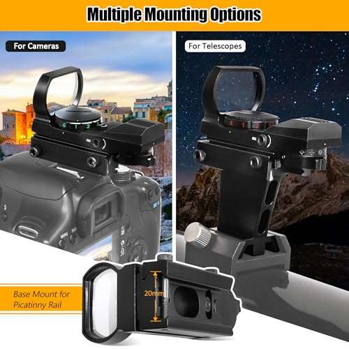 Astromania Red Dot Finderscope for Telescope Deluxe Finder, StarPointer Red Dot Sight Metal Reflex Finder Scope for Astronomical Telescope - Red Dot Viewfinder Finderscope with Dovetail Finder Bracket 5