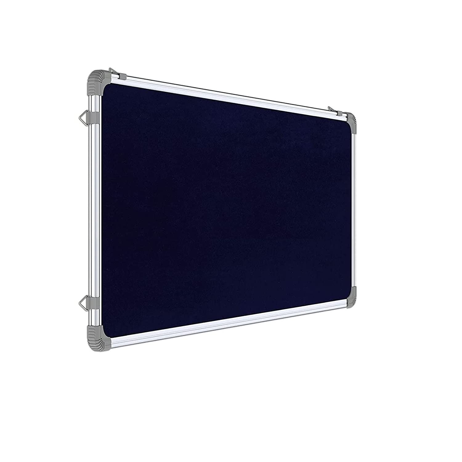 OBASIX Pin-up Bulletin Notice Board (1x2Feet) for School College Office|Classic Series Pin Up Board with 20 Push-pins|Natural Finesse Aluminium Frame|Blue 1