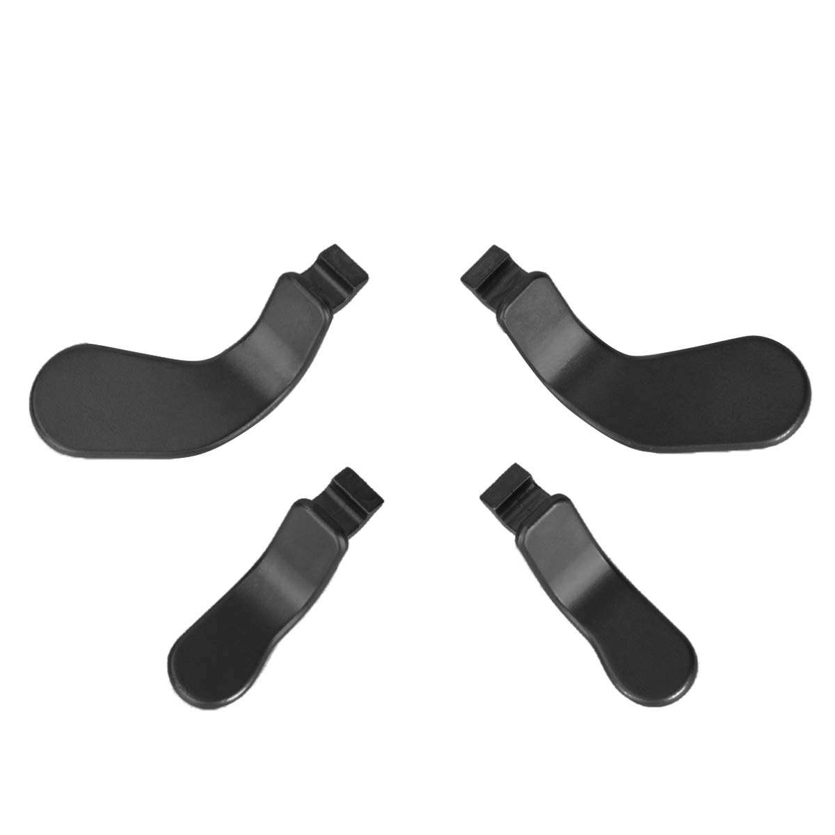 4 PCS Metal Paddles, Back Hair Trigger Locks Replacement Parts for Xbox One Elite Series 2 Controller/Elite Series 1 Controller/Elite 2 Core Controller(Black) 3