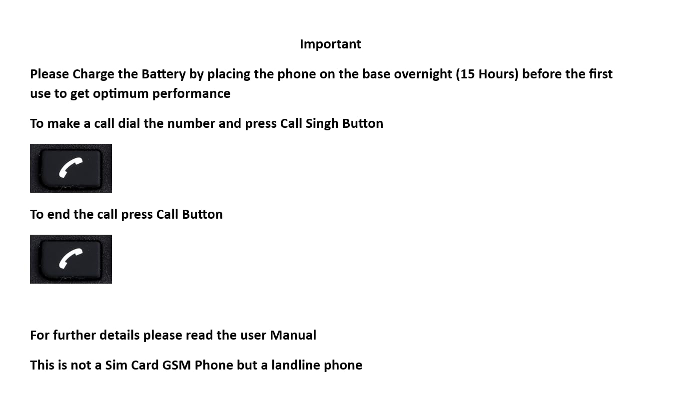 Hola ! Tc 700 Cordless 2.4Ghz Landline Phone with Caller Id Display, Stores 50 Contacts, Upto 8Hrs of Talk Time, Solid Build Quality, Alarm Function, Auto Answer, Mute & Flash Function 3