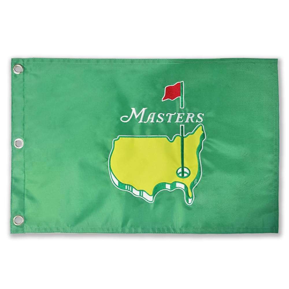 KasFlag Putting Golf Flag?13x20Inch?420D) Practice Putting Flag with Regulation Tube Flag Embroidery Nylon Pin Flags,Golf Flag with Grommets, Green 1