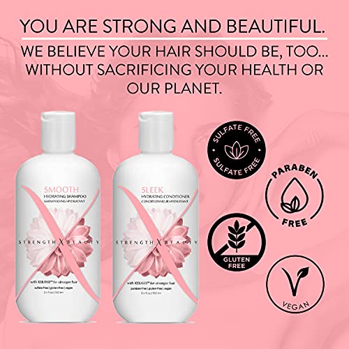 Strength x Beauty - 2 pc. Discovery Set: Smooth | Sleek Shampoo and Conditioner 3.4 oz. Try-Me | Travel Size 4