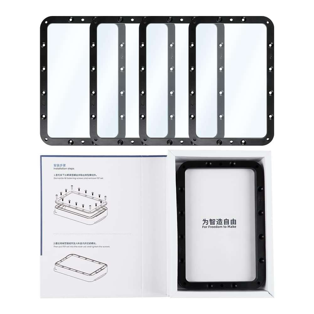 Original Photon Mono 2/Photon Mono 4 FEP Film 197 * 131mm Resin Vat 3D Printer Accessories Compatible with Anycubic Photon Mono 2/Mono 4 10K UV DLP LCD Resin 3D Printer-0.15 Thickness (Pack of 5 Pcs) 3