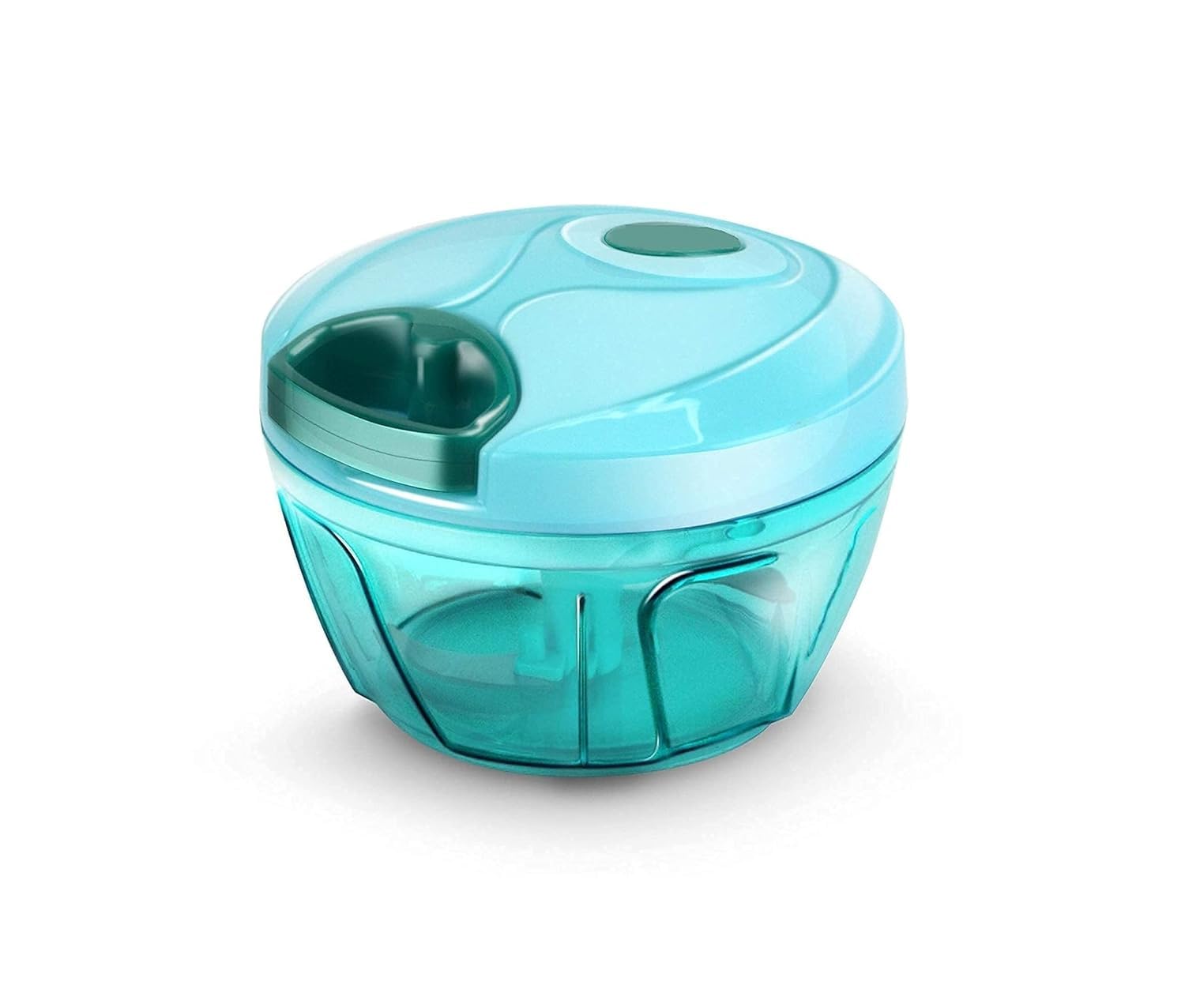 TIZOQ Mini Vegetable Chopper with 3 Blades Effortlessly Chopping Vegetables and Fruits Vegetable Chopper(Pack of 1, Multicolor)