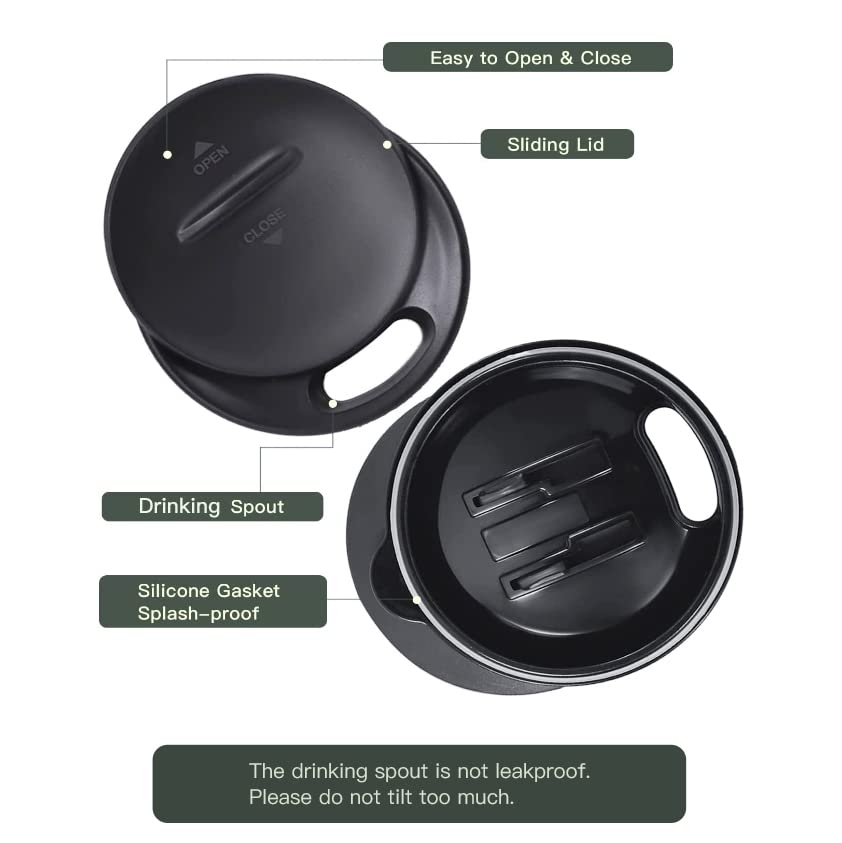 Ideus 16 oz (470 ml) Insulated Coffee Mug with Handle and Lid, Double Wall Stainless Steel Vacuum Thermal Coffee Mug, Travel Coffee Cup Thermal Cup for Home and Office (Mars Celadon) 4