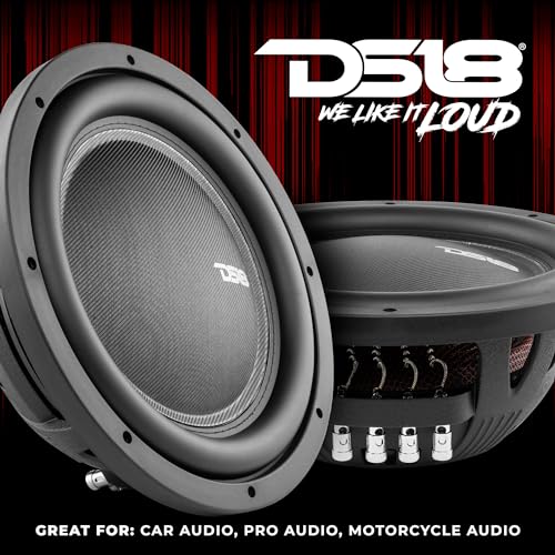 DS18 IXS12.4D Shallow Car Subwoofer - 12" 1600W MAX Power, 800W RMS, Dual Voice Coil, 4+4 Ohms Impedance (1 Speaker) 3