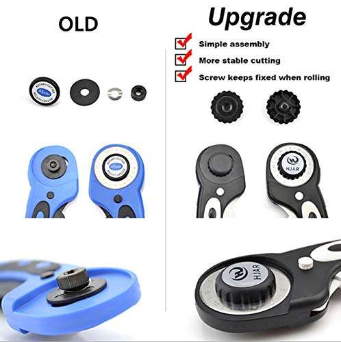 45mm Rotary Cutter with 1 Replacement Rotary Blades, Safety for Sewing Fabric Leather Quilting and More 2