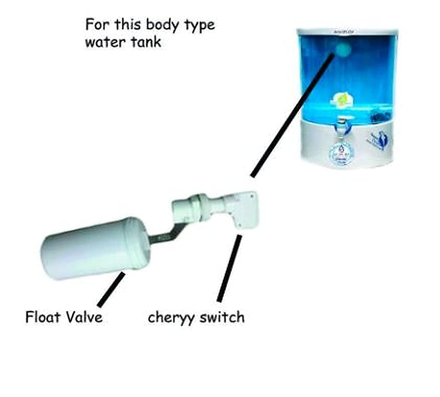 KRPLUS® RO Float Valve Copper Terminal Auto-Cut Off Switch, Water Flow Switch RO Spare Water Level Switch Compatible with Dolphin/Reviva/Hexa And Glance Type Models, White (Pack Of 5) 6