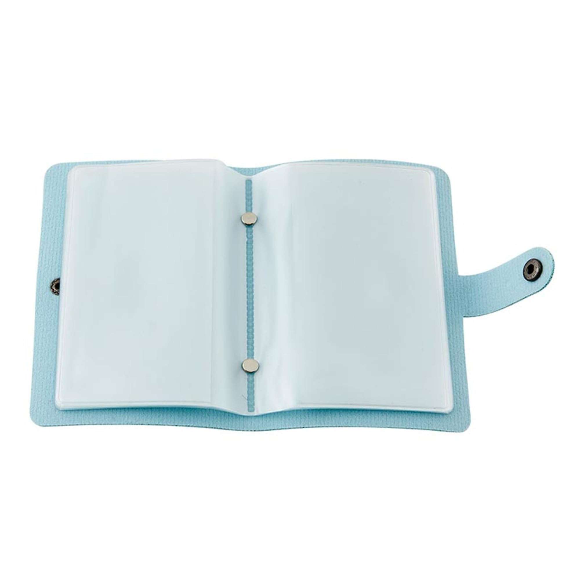 Needzo Light Blue Prayer Card Holder, Travel Holy Cards Protector, Has 20 Double Sided Pages, Religious Gifts for Women, 3 ½ x 5 ¼ Inches 5