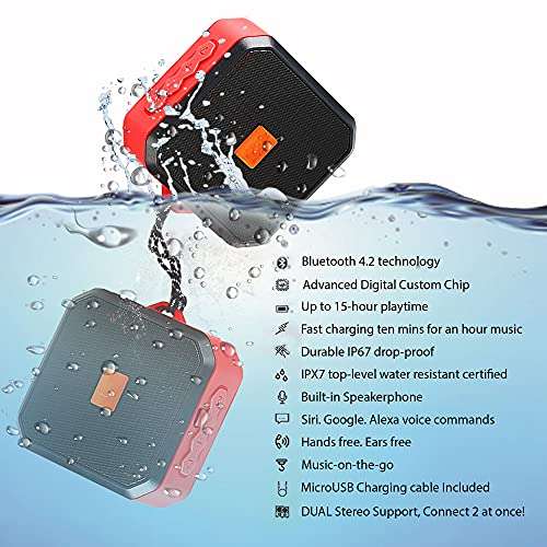 PRO Bluetooth 5.3 IPX7 Speaker Compatible with Xiaomi Mi 10 Pro with Extended Long 13Hour Playtime Plus Waterproof/Indoor/Outdoor/Beach Travel 6