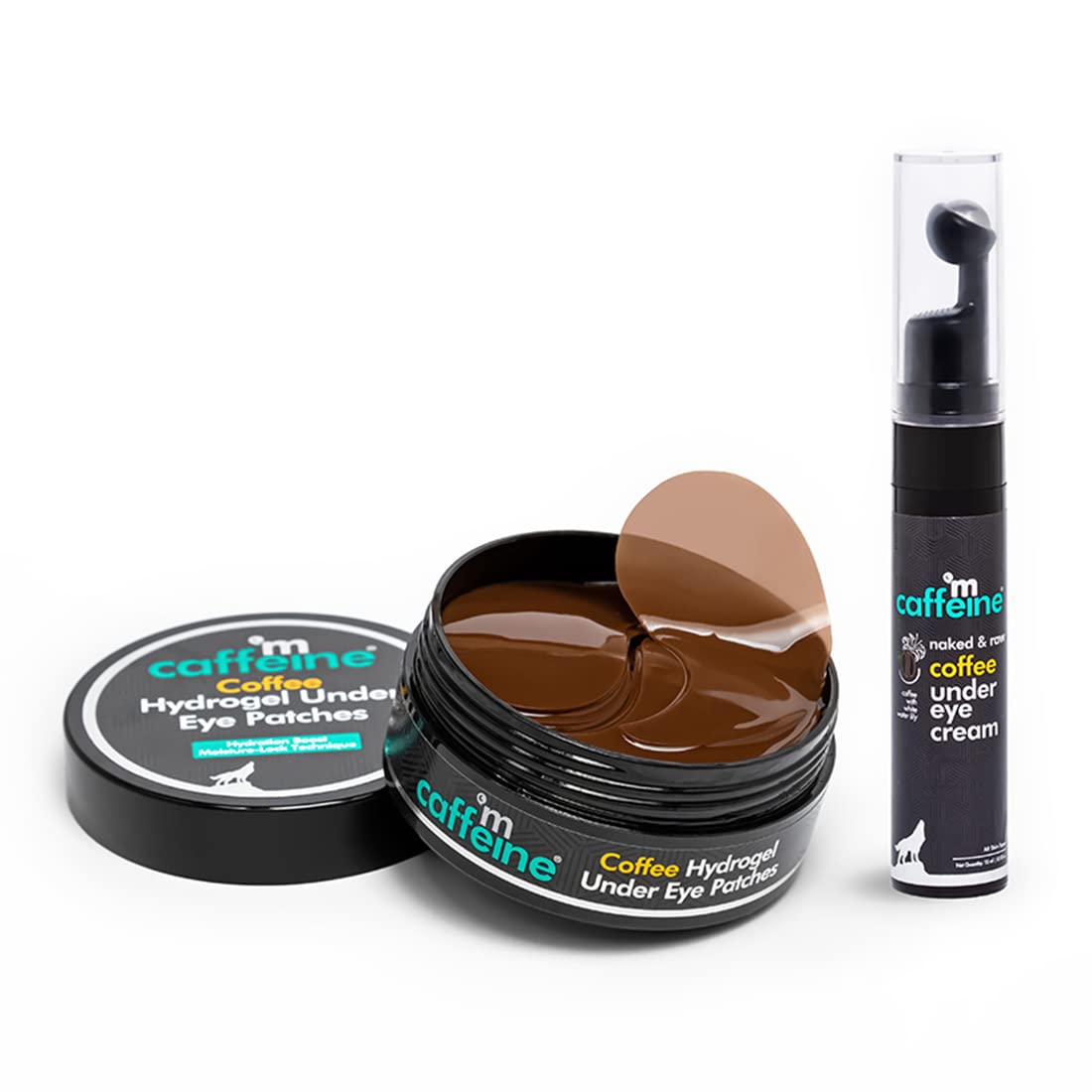 mCaffeine Dark Circle Reduction Combo with Coffee Under Eye Cream & Hydrogel Under Eye Patches | Reduces Puffiness, Fine Lines & Hydrates | For All Skin Types 1