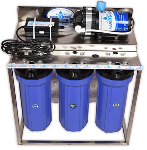 AQUA D PURE 25 LPH Commercial RO Water Purifier with Single Pump Purification, TDS Adjuster, Blue 2