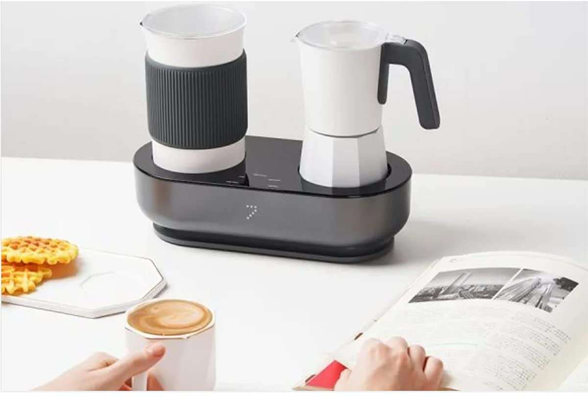 SEVEN&ME 11.8 OZ Coffee Maker Coffee Machine 2 in 1 with Milk Frother Single Serve Espresso Maker Moka Pot 5