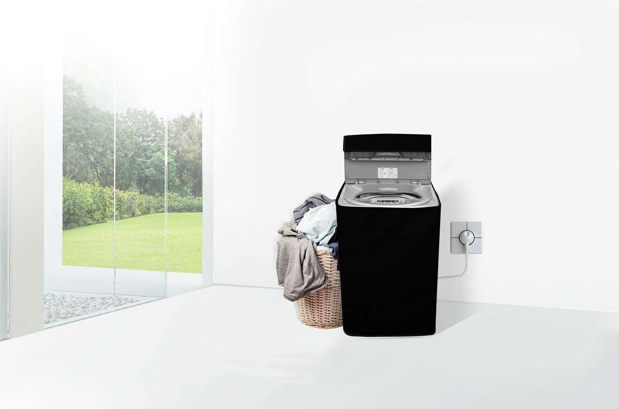 Star Weaves Top Load Washing Machine Cover for Godrej 6.5 Kg Fully-Automatic Top Loading WTEON ADR 65 5.0 PFDTG AURD, Waterproof & Dustproof Cover Black 3
