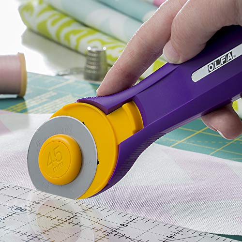 OLFA Splash Rotary Cutter Purple 45mm, Purple 4