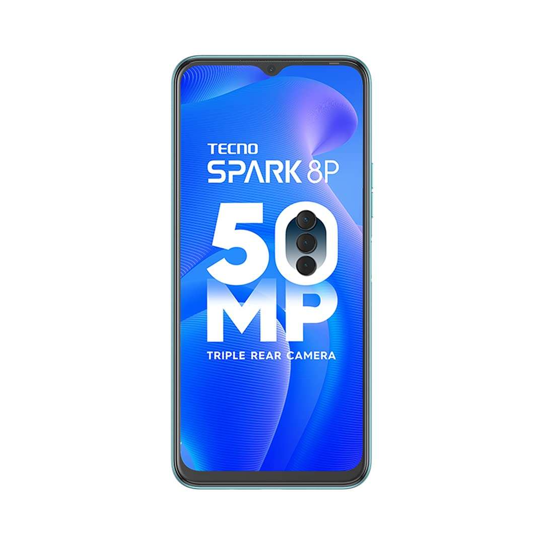 Tecno Spark 8P (Turquoise Cyan, 4GB RAM,64GB Storage)| 50MP SuperNight Camera | Upto 7GB RAM | 18W Flash Charger 3