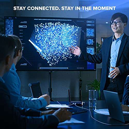 Maximm Cat 6 Ethernet Cable 8 ft, Braided Network Cable Cat6 with RJ45 connectors, Gigabit LAN Cable 1000 Mbps High-Speed Internet, Black (2 Packs) 4