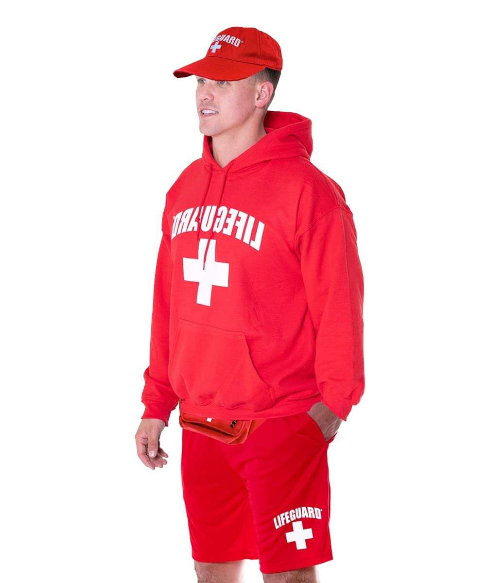 LIFEGUARD Officially Licensed Mens Halloween Costume Combo Pack Hoodie, Shorts, Hat, Fanny Pack … 4