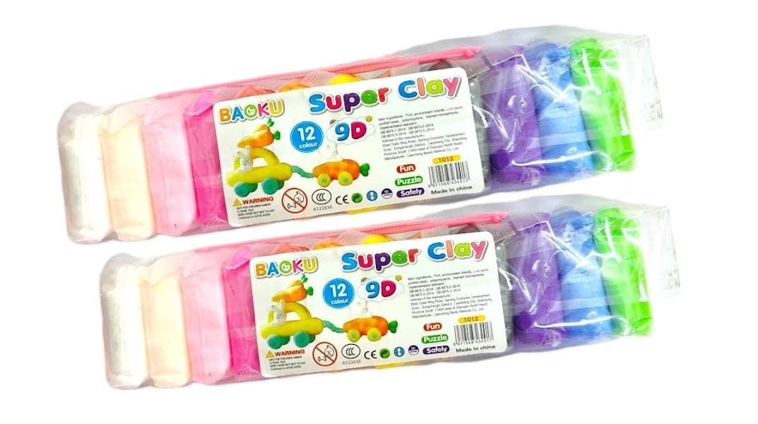 TERA 13 Clay, Creative Art and Craft Air Dry Super Clay with Carving Molding Tools Kit for Girls and Boys Clay Set for Kids Clay with Tools Different Color, Birthday Return Gift (1) 5