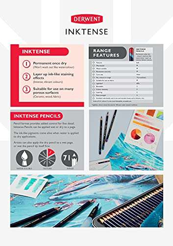 Derwent Watercolour Collection Tin Set, Includes Watersoluble Pencils & Blocks, Professional Quality - 700303 (Set of 12) 6