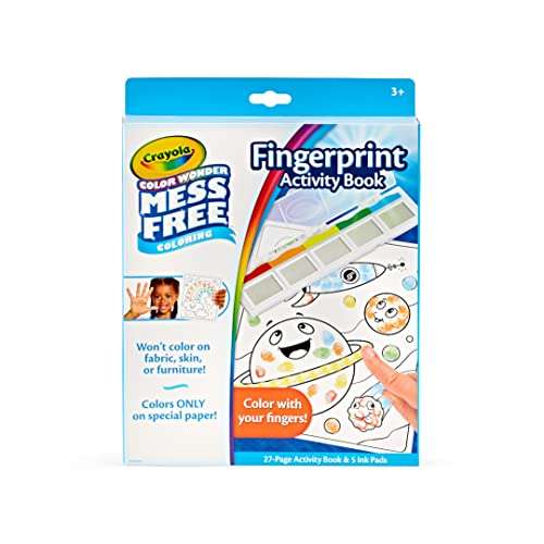 Crayola Color Wonder Mess Free Fingerprint Ink Painting Activity Set, Finger Painting Alternative, Toddler Coloring, Travel Activity, Gift for Toddlers 1