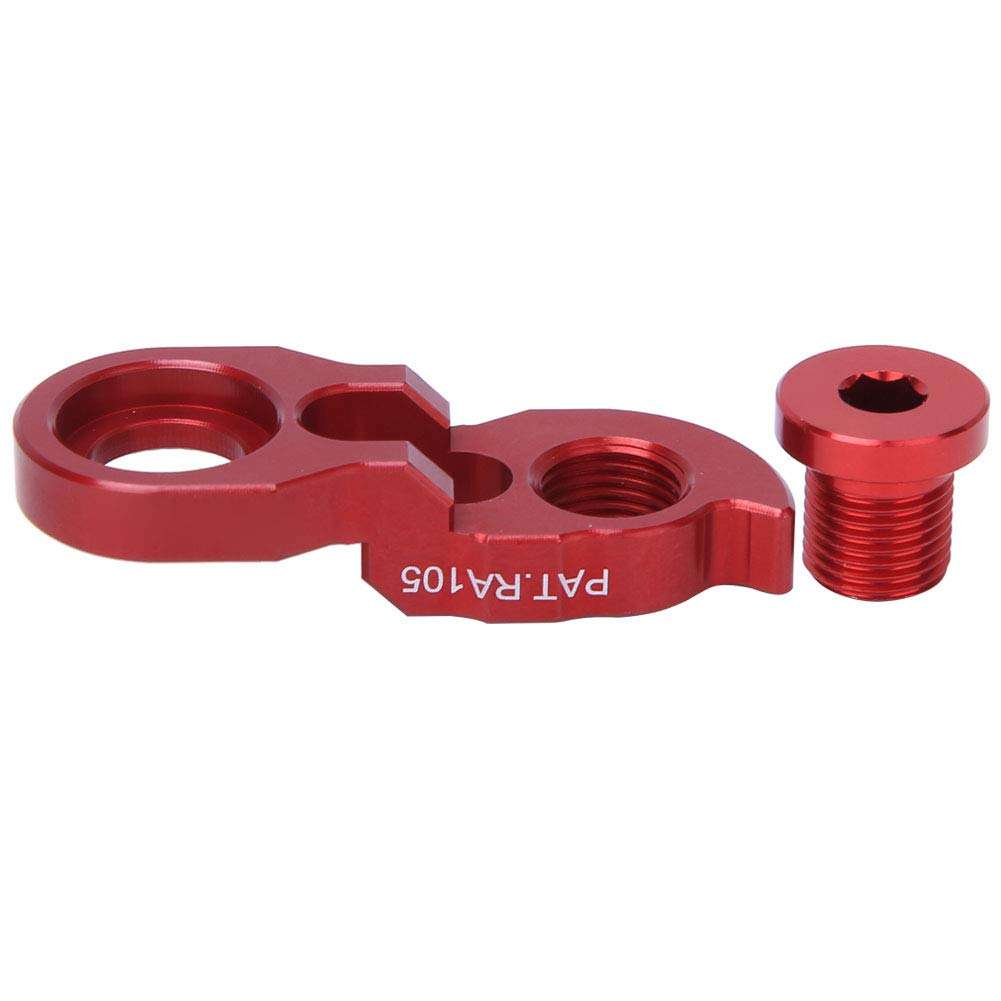 Derailleur Hanger Extender, RA105 Risk Bicycle Rear Derailleur Hanger Extension Bike Frame Tail Hook Extender for 34T-52T(Red) 1