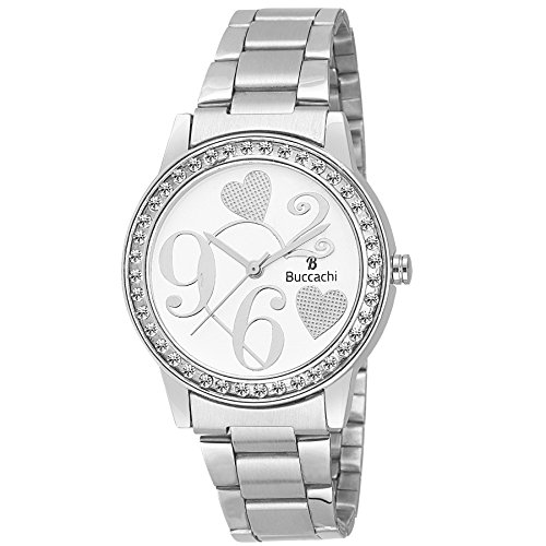 Buccachi Analogue Black Dial Womens Watches (White) 1