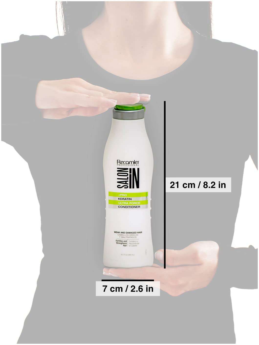 Salon In Recamier Salon In Keratin Ultra Force Conditioner for Damaged & Weak Hair | Deep Repair & Strengthening Formula | 10.1 fl oz 4