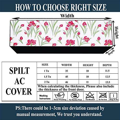 Jm Homefurnishings Polycarbonate Water & Dustproof Split Ac Cover for Lg 1.5 Ton 3 Star Pn Series Ks-q18pnxd, Black (Color15) 5