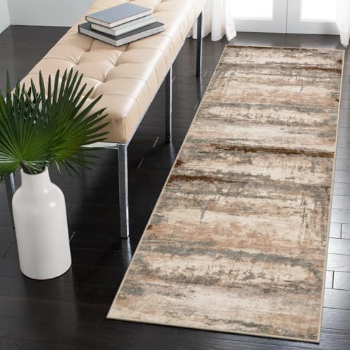 Collive Modern Abstract Washable Runner Rugs 2x6, Hallway Rug Runner Non-Slip Soft Kitchen Runner Rugs Distressed Long Carpet Runners for Entryway Bathroom Laundry Doorway 1