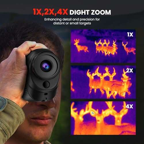 GOYOJO Thermal Monocular, 256x192 (25 Hz) Thermal Imaging Monoscope Camera for Adults, 10mm Focal Lens Vision Goggles Thermal Scopes for Night Hunting Camping 3