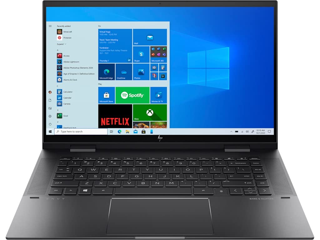HP Envy x360 15 2in1 Laptop for Entertainmen (AMD Ryzen 7 5700U 8-Core, 16GB RAM, 1TB PCIe SSD, AMD Radeon, 15.6" Touch Full HD (1920x1080), Active Pen, WiFi, Win 11 Pro) with Hub 2