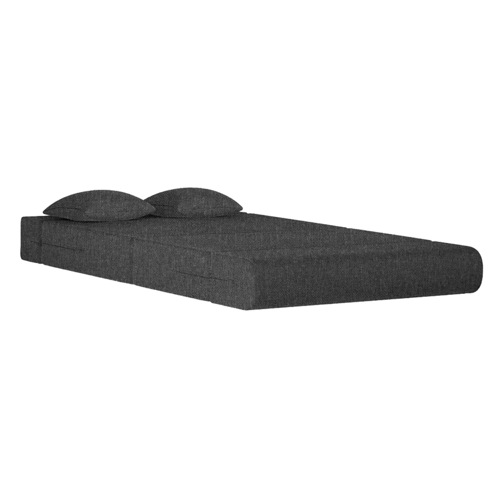 TRENDY VIBES | 2 -Seater, Black Color | Folding Sofa Cum Bed & Mattress - Perfect for Guest Home & Office -4X6 Feet 3