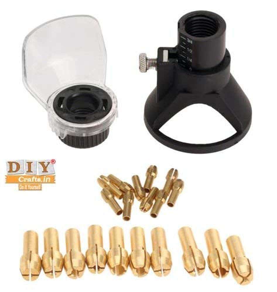 Diy Crafts 10753 6942 Rotary Tool Drill Locator Horn Brass Collets Chuck 4.3mm Shank Cover, Multicolor 3