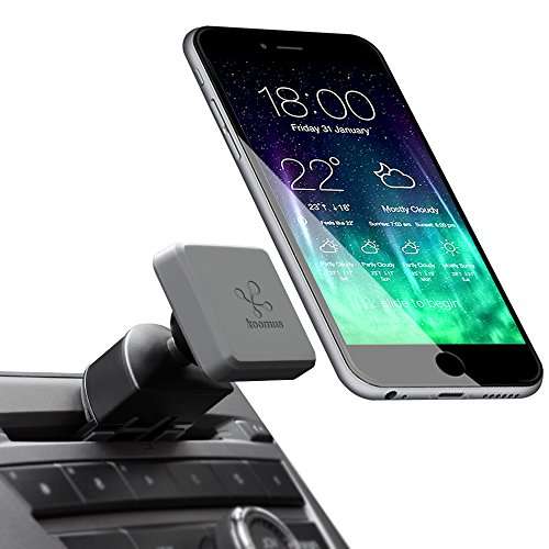Koomus Pro CD-M CD Slot Magnetic Cradle-Less Smartphone Car Mount Holder for All iPhone and Android Devices, Single, Black 1