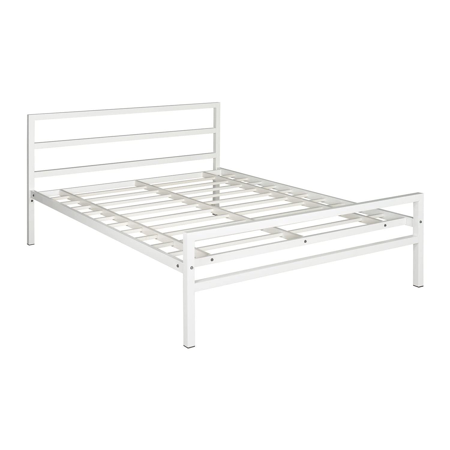 Doctor Dreams by Nilkamal Queen Size Striker Classic Metal Bed with Plus Memory Foam 6 Inch Orthopaedic Mattress, Comes with Soft Cover, Firmness Premium Mattress (White & Blue, 78 x 60) 4